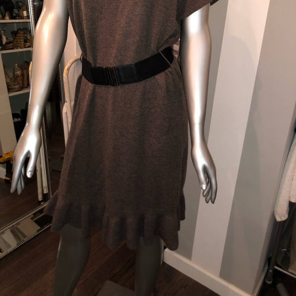 NWT! OVERSIZED RUFFLE WOOL SWEATER
DRESS - Picture 6 of 13